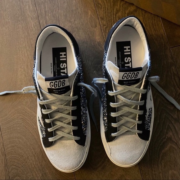 Golden Goose Hi Star Blue Black glitter - Picture 5 of 5
